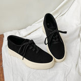 AIDASE  -  Casual Thick Bottomed Men's Shoes British Style Faux Suede round Toe Rubber Outsole High Street Design Sensation X506 aidase-shop