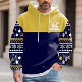 AIDASE  -  Fashion Christmas Print Hoodies Pullover For Men Long Sleeve Casual Warm Sweatshirts Large Sized Work Sport Wears Outdoor aidase-shop