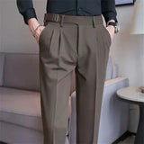 AIDASE  -  Men's Suit Pants, White Black Trousers, Gray Khaki Trousers, Men's Fashion Slim Fit Trousers, Size 28 29 30 31 32 33 34 36 aidase-shop