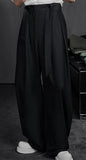 AIDASE  -  Summer New Draping Cool Wide Leg Pants for Men's Trendy Loose  Versatile Curved Knife Casual Pants Belt Design Thin Trousers aidase-shop