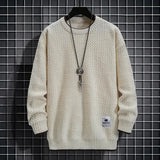 AIDASE  -  Ethnic Style Sweater Men's Winter Korean Retro High-end High Street Striped Knit Sweater Oversized Casual Pullover Thread Jacket aidase-shop