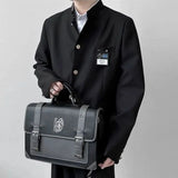 Aidase Mens Japanese College Student Uniform Jacket 2024 New Spring College Style Trend School Uniform Stand Collar Suit Jacket Unisex aidase-shop