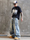 AIDASE  -  Streetwear Fashion Hip Hop Oversized Baggy Jeans Men Loose Casual Wide Leg Denim Cargo Jeans Pant Cityboy Y2k Harem Trousers aidase-shop