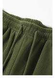 AIDASE  -  Double-sided Fleece! Retro Military Green Straight-leg Pants Women Loose Thickened Warm Drawstring Casual Wide-leg Pants Men aidase-shop