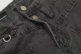 AIDASE  -  Retro American Design Sense Work Pants Men Cleanfit Trendy Brand Patchwork Worn Casual Straight Leg Pants for Couples aidase-shop