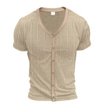 AIDASE  -  Men's Summer Imitation Hemp Bamboo Loose Casual Breathable Trend Button Cardigan INS Hot Sale Short Sleeves aidase-shop