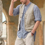38.30Aidase Men Vest Cotton Waistcoat Classic British Summer sleeveless Skin Friendly and Sweat Absorbing Thin Coats terno masculino aidase-shop