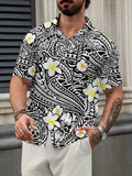 AIDASE  -  Summer new casual trend simple plant pattern short sleeve shirt aidase-shop