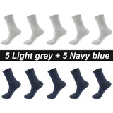 AIDASE  -  10Pairs Men Socks Organic Cotton Breathable Black White Business Socks Casual Spring Summer for Male Plus Size EUR38-48 aidase-shop