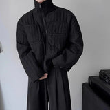 AIDASE  -  Dark Minimalist Short Cotton Padded Jacket Japanese Winter Men Niche Loose Stand Collar Parkas Yamamoto Light Thin Haughty Coats