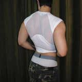 AIDASE  -  Summer New Men's Thin Sports Vest Retro Fashion Trendy Street Style Slim Fit Casual Breathable Simple Niche Men's Top aidase-shop