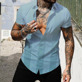Aidase 3D Digital Geometric Tropical Print Shirt Men Short sleeve Lapel Casual Top Summer New Fashion Vintage Shirts Clothing Male