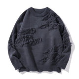 AIDASE  -  Men's Ripped Pullover Loose Trendy Retro Versatile Casual Hem Split Knitted Sweater Sweatshirts Men No Hood aidase-shop