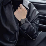 AIDASE  -  Man Motorcycle Leather Jacket Trendy Faux Leather Utility Jacket Men's Collared Zip Up Casual PU Leather Coat Outerwear aidase-shop