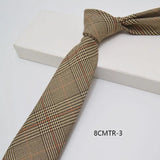 AIDASE  -  British Style Fashion TR Fabric Plaid Neck Ties For Men Formal Brown Khaki Wool Clip Tie Luxury Soft Free Knot Lazy-tie Cravat aidase-shop