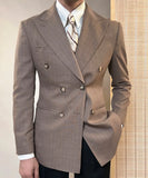 Aidase High Quality Wedding Suit For Men Business Formal Casual Double Breasted  Dress Suit 2 Pieces Office Work Party Prom Costume aidase-shop