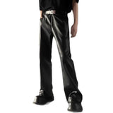 AIDASE  -  American Retro High-End PU Leather Casual Pants Men's Niche Design Loose Wide Leg Versatile Long Trousers aidase-shop