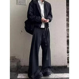 AIDASE  -  Unisex Wide-Leg Trousers - High Waist with Button Fly Pleated Relaxed Fit aidase-shop