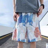 AIDASE  -  Ice Silk Five-Quarter Men's Shorts Digital Print Cooling Holiday Dopaamine Hong Kong Style Summer Casual Straight Leg Pants aidase-shop