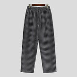 AIDASE  -  Men Striped Pants Elastic Waist Joggers Loose Casual Trousers Men Streetwear 2025 Fashion Male Straight Long Pants S-5XL aidase-shop