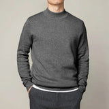 AIDASE  -  Autumn and Winter Half Turtleneck Sweater Men Bottoming Sweater Solid Color Long Sleeve Couple Japanese Knitted Sweater Men aidase-shop