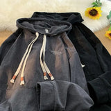 Aidase Corduroy Sweatshirt For Men Embroider Letter Hoodies Sweatshirt Streetwear Hoodie Casual Sportwear Male Clothes aidase-shop