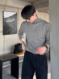 AIDASE  -  Fce Lined mid Ne Knitted Sweater for Men Autumn Winter f High Collar Warm Base Layer irt Casual Sle Polyeste... aidase-shop