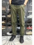 AIDASE  -  Pure Cotton Casual American Retro Faded Cleanfit Slim Fit Khaki een Work Pants Long Trousers Men Straight Cut Regular aidase-shop