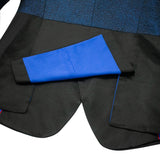 AIDASE  -  4 Pieces Men's Formal Suits Slim Blazer Jacket Pant with Satin Cape Royal Blue Tuxedo Set for Party,Prom,Banquet aidase-shop