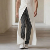 AIDASE  -  Men Striped Pants Elastic Waist Joggers Loose Casual Trousers Men Streetwear 2025 Fashion Male Straight Long Pants S-5XL aidase-shop