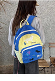 AIDASE  -  Niche Backpack for Women with Graffiti Design Energetic and Artistic Color Blocking Student Backpacks Commuting Backpack aidase-shop