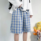 AIDASE  -  New Korean Fashion Plaid Casual Men's Shorts Summer Hip Hop Streetwear Bermudas Hawaii Beach Gym Y2K Baggy Shorts Man aidase-shop