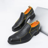 AIDASE  -  British Style Men Business Dress Leather Shoes with Fitted Feet for Spring New Comfortable Non Slip Casual Leather Shoes for Men aidase-shop