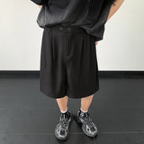 AIDASE  -  Summer Suit Shorts Men Fashion Social Mens Black Dress Shorts Korean Business Casual Shorts Mens Office Formal Shorts M-3XL aidase-shop