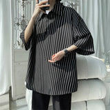Aidase Told Tale Male Simple Stripe Polo Shirt Men Clothing Loose Casual Men's Shirts Summer Male Short Sleeve Shirts Pullover
