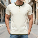 AIDASE  -  Men'S Summer Embroidered Casual Pullover Mens T Shirt Casual Stretch Crewneck Short Sleeve Tees Gym Workout Ribbing Ropa Hombre aidase-shop