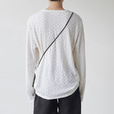 AIDASE  -  Men T Shirt V Neck Long Sleeve Loose Streetwear Solid Color Leisure Men Clothing Harajuku Casual Camisetas S-5XL aidase-shop