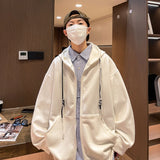 Aidase Men Hoodies Harajuku High Street Hooded Sweatshirts Y2K Streetwear Hip Hop Gothic Zip Up Loose Jacket Coats Pullover Tops aidase-shop