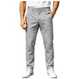 AIDASE  -  Men's Trousers Elastic Solid Color Work Casual Pants Business Formal Pants Taupe Pants aidase-shop