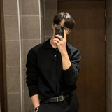 AIDASE  -  Loose Black Knitwear for Men Autumn New Style Japanese Style Loose Size Large Spring Autumn Men's Pullover Sweater aidase-shop
