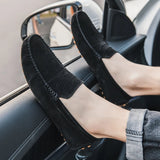 AIDASE  -  Men's Loafers Hot Selling Spring Autumn Men's Suede Leather Shoes for Commuting Massage Sole Flat Bottomed Walking Shoes aidase-shop