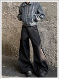 AIDASE  -  American Retro Drape CleanFit Diagonal Split Loose Wide Leg Casual Pants Men Women Floor-Length Trousers Loose Fit Casual aidase-shop