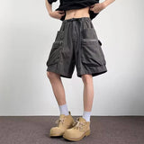 AIDASE  -  American Style Men's Shorts Summer New Straight Leg Multi Pocket Zipper Solid Color Fashionable Male Pants aidase-shop