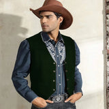 39.93Aidase Denim Vest Men's Suede Leather Suit Casual Western Cowboy Waistcoat Custom Colour Prom Man Clothing Punk Sleeveless Jacket aidase-shop