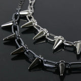 AIDASE  -  Hip Hop Black Alloy Rivet Men Necklace Punk Metal Choker Neogoth Fashion Jewelry Trendy Accessories aidase-shop