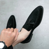 AIDASE  -  Classic Men Fringed Shoes PU Black Brown European-style Casual Comfortable Business-friendly Loafers Gentleman's Shoes Men aidase-shop