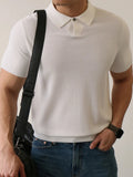 AIDASE  -  Summer High Quality Knitwear Mens Polo Shirts Casual Pure Color Short Sleeve Slim Polos Men Fashion Button Polo Neck Knitted Top aidase-shop