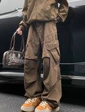 AIDASE  -  Spring Big Pocket Men's Cargo Pants Japanese Y2k Harajuku Loose Straight Wide Leg Trousers Baggy Pants Man Hip Hop Sweatpants aidase-shop