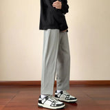 AIDASE  -  Summer Suit Pants Men Slim Fit Fashion Social Mens Dress Pants Korean Loose Straight Casual Pants Mens Office Formal Trousers aidase-shop