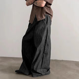 AIDASE  -  Men Wide Leg Pants Solid Color Button Joggers Loose Casual Straight Trousers Men Streetwear Korean Style Male Long Pants aidase-shop